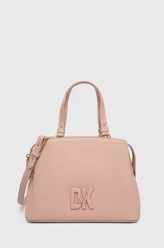 Кожаная сумочка Dkny, розовый