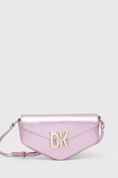 Кожаная сумочка Dkny, розовый