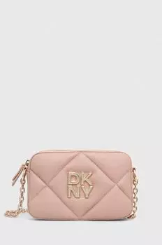 Кожаная сумочка Dkny, розовый