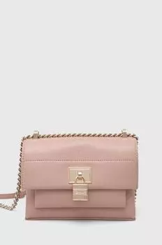 Кожаная сумочка Dkny, розовый