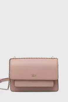 Кожаная сумочка Dkny, розовый