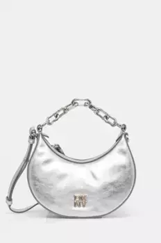 Кожаная сумочка Dkny, серебряный