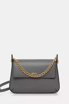 Кожаная сумочка Dkny, серый