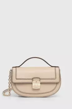 Кожаная сумочка Furla, бежевый