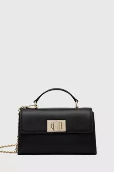 Кожаная сумочка Furla, черный