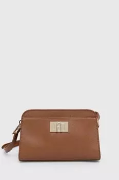 Кожаная сумочка Furla, коричневый