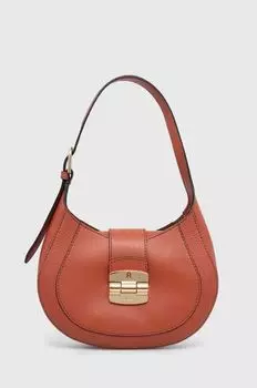 Кожаная сумочка Furla, оранжевый
