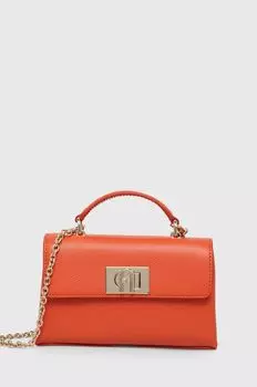 Кожаная сумочка Furla, оранжевый