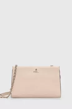 Кожаная сумочка Furla, розовый