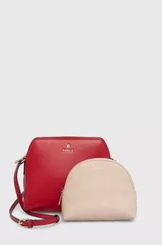 Кожаная сумочка Furla, розовый