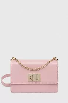 Кожаная сумочка Furla, розовый