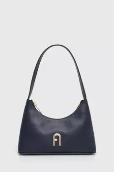 Кожаная сумочка Furla, темно-синий