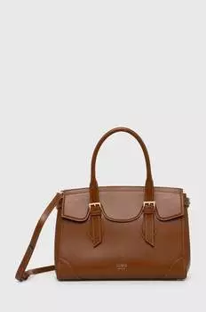 Кожаная сумочка Guess, коричневый
