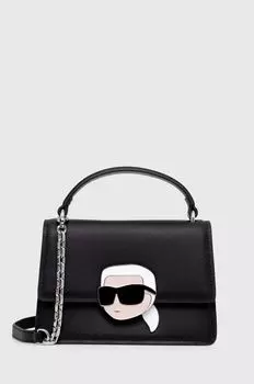 Кожаная сумочка Karl Lagerfeld, черный