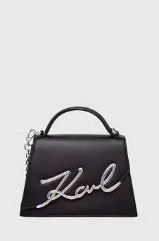 Кожаная сумочка Karl Lagerfeld, черный