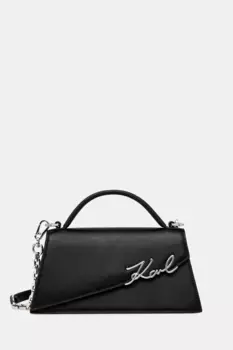 Кожаная сумочка Karl Lagerfeld, черный
