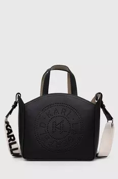 Кожаная сумочка Karl Lagerfeld, черный