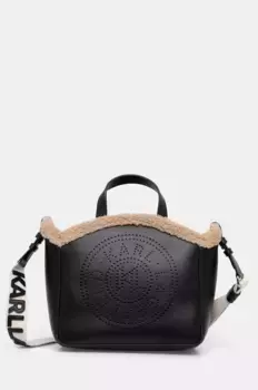 Кожаная сумочка Karl Lagerfeld, черный