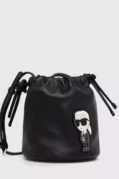 Кожаная сумочка Karl Lagerfeld, черный