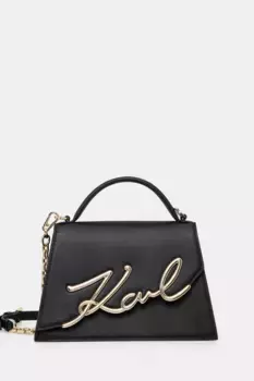 Кожаная сумочка Karl Lagerfeld, черный