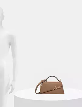 Кожаная сумочка Karl Lagerfeld, коричневый
