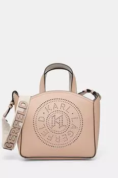 Кожаная сумочка Karl Lagerfeld, розовый