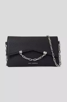 Кожаная сумочка Карла Лагерфельда Karl Lagerfeld, черный