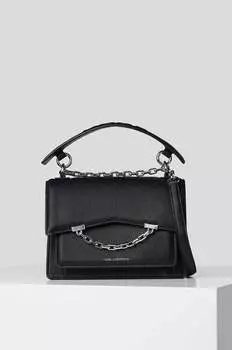 Кожаная сумочка Карла Лагерфельда Karl Lagerfeld, черный