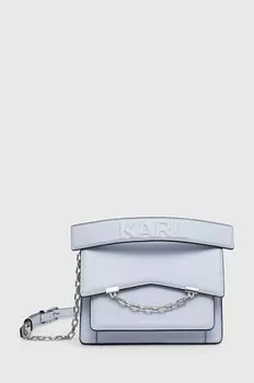 Кожаная сумочка Карла Лагерфельда Karl Lagerfeld, синий