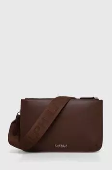 Кожаная сумочка Lauren Ralph Lauren, коричневый