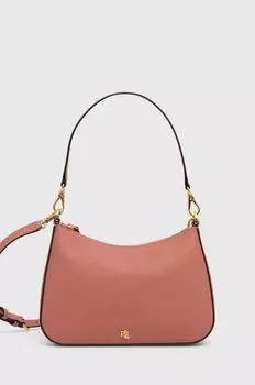 Кожаная сумочка Lauren Ralph Lauren, розовый