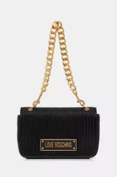 Кожаная сумочка Love Moschino, черный