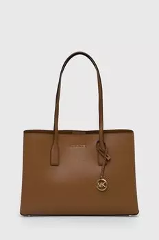 Кожаная сумочка Michael Michael Kors, коричневый