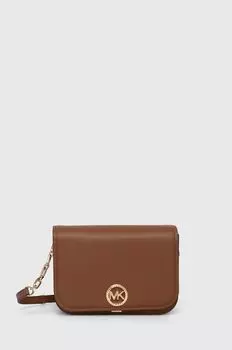 Кожаная сумочка Michael Michael Kors, коричневый