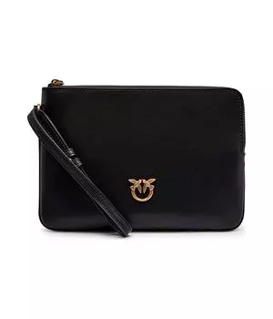 Кожаная сумочка на запястье Pinko, черный