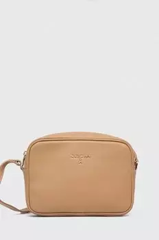 Кожаная сумочка Patrizia Pepe, бежевый