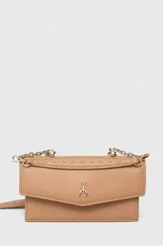 Кожаная сумочка Patrizia Pepe, бежевый