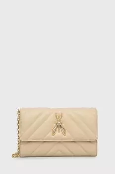 Кожаная сумочка Patrizia Pepe, бежевый