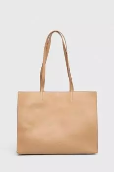 Кожаная сумочка Patrizia Pepe, бежевый