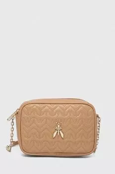 Кожаная сумочка Patrizia Pepe, бежевый