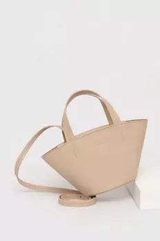 Кожаная сумочка Patrizia Pepe, бежевый