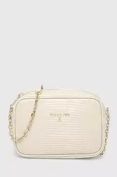 Кожаная сумочка Patrizia Pepe, бежевый