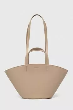 Кожаная сумочка Patrizia Pepe, бежевый