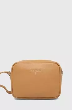 Кожаная сумочка Patrizia Pepe, бежевый