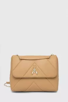 Кожаная сумочка Patrizia Pepe, бежевый