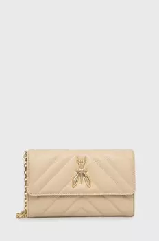 Кожаная сумочка Patrizia Pepe, бежевый