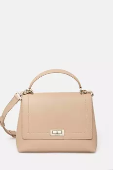 Кожаная сумочка Patrizia Pepe, бежевый