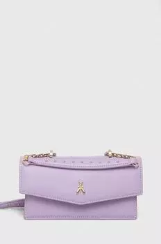 Кожаная сумочка Patrizia Pepe, фиолетовый