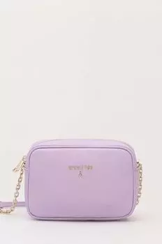 Кожаная сумочка Patrizia Pepe, фиолетовый