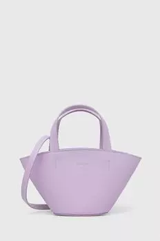 Кожаная сумочка Patrizia Pepe, фиолетовый